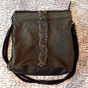 Vintage Free People Textile & Leather Bag